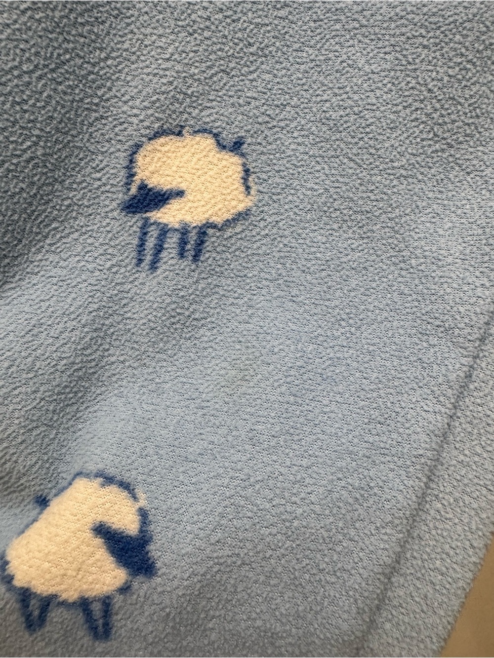 Y2K PINK Victoria’s Secret Blue Sheep Fleece Pajama Set Size Large - Picture 14 of 16